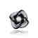 Art Deco, Large 9 TCW Flower Ring, Diamonds, Black - 2