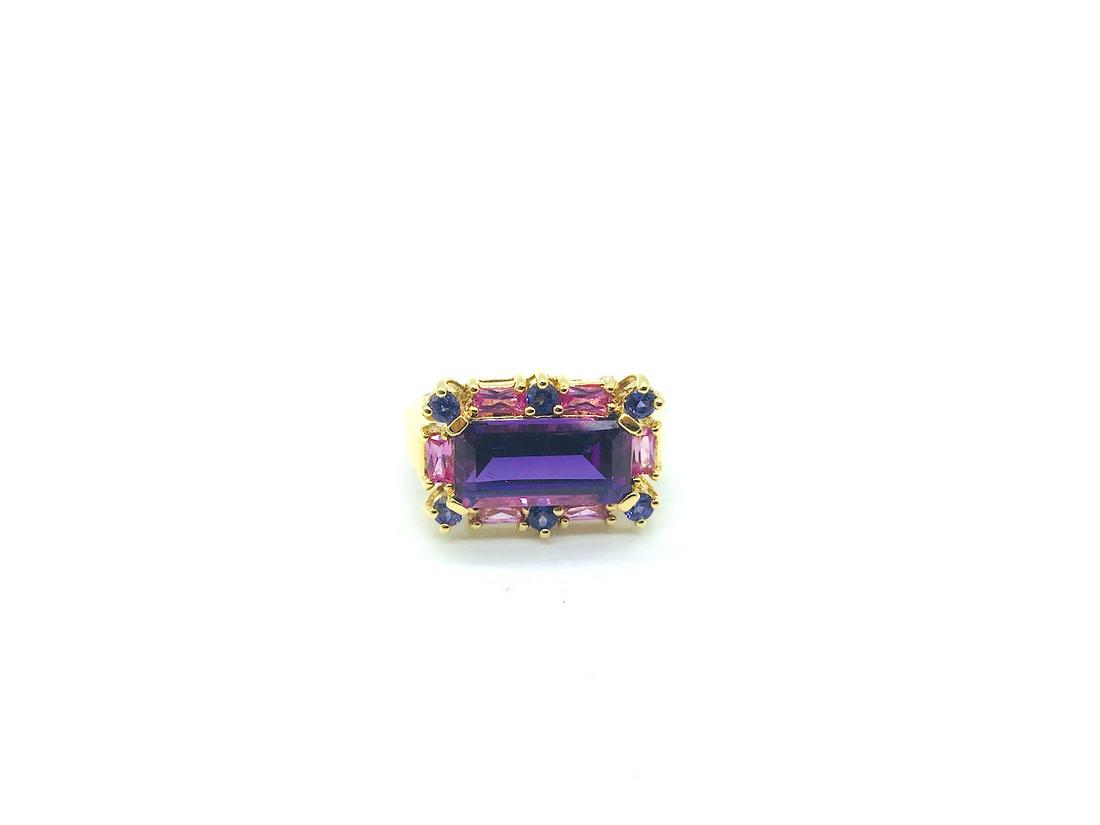 AMETHYST, Pink , Tanzanite Ring, Sterling Silver (1 of 3)