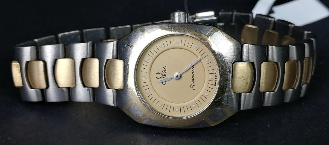 LADIES' OMEGA SEAMASTER TITANE QUARTZ, TWO-TONE FANCY (1 of 1)