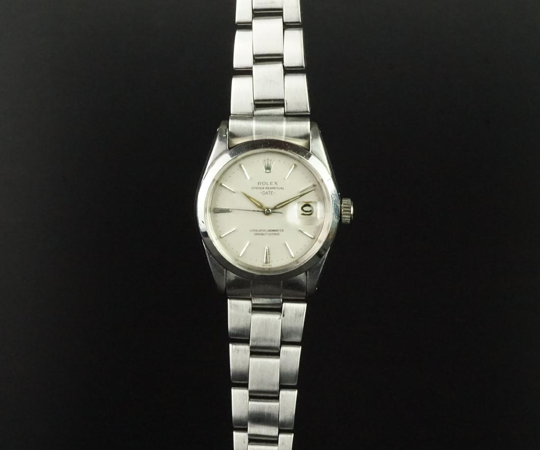 GENTLEMEN'S ROLEX OYSTER PERPETUAL DATE W/ BOX, ref (1 of 1)