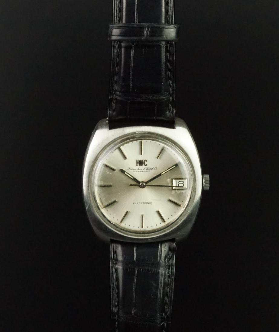 GENTLEMEN'S IWC ELECTRONIC CUSHION CASE QUARTZ (1 of 1)