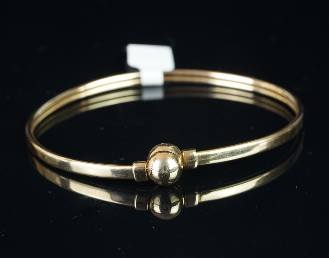 9ct yellow gold bangle, gross weight approximately 6.90 (1 of 1)