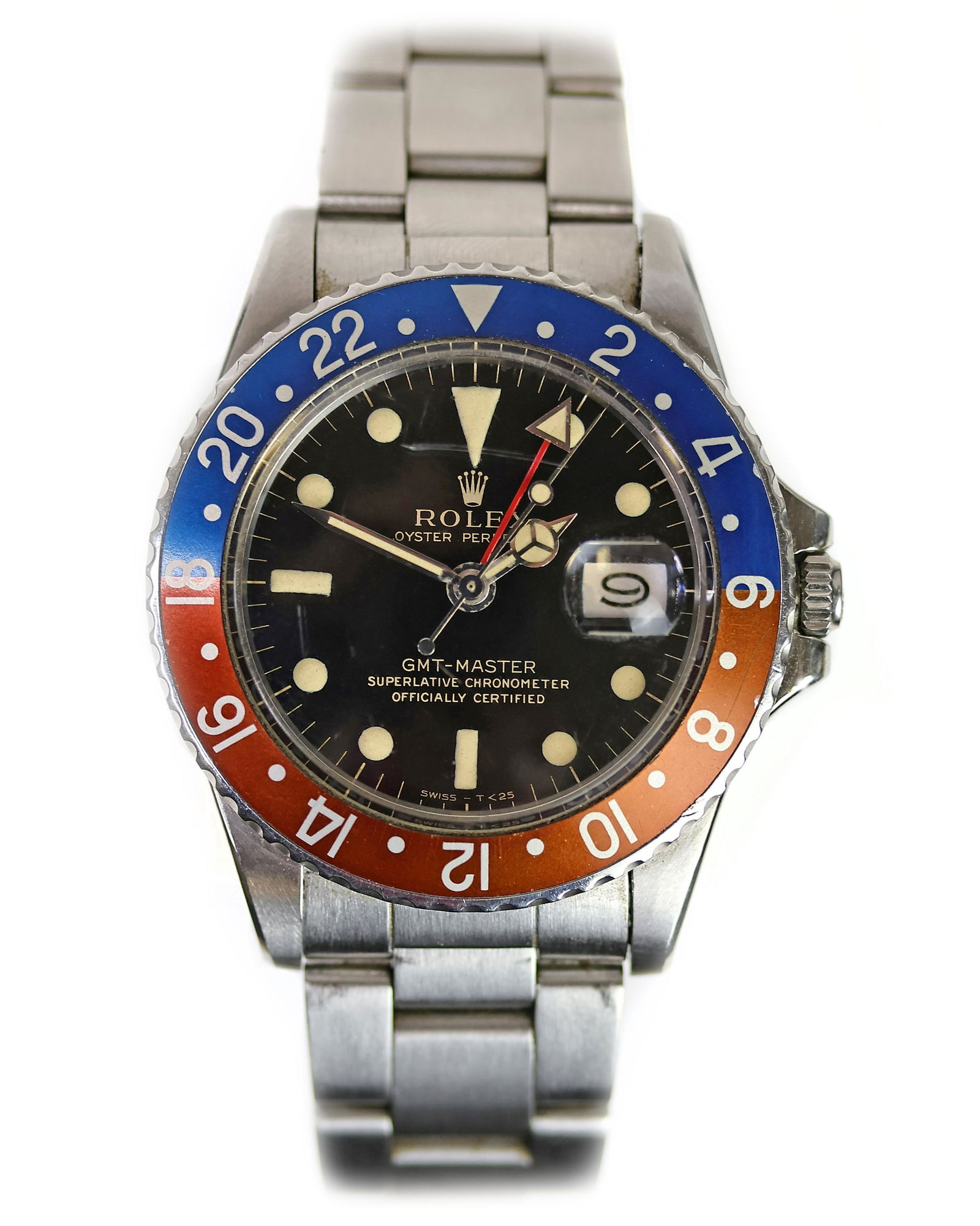 VINTAGE ROLEX OYSTER PERPETUAL GMT MASTER REFERENCE 1675 GILT DIAL CIRCA 1966 WITH BOX AND PAPERWORK (1 of 1)