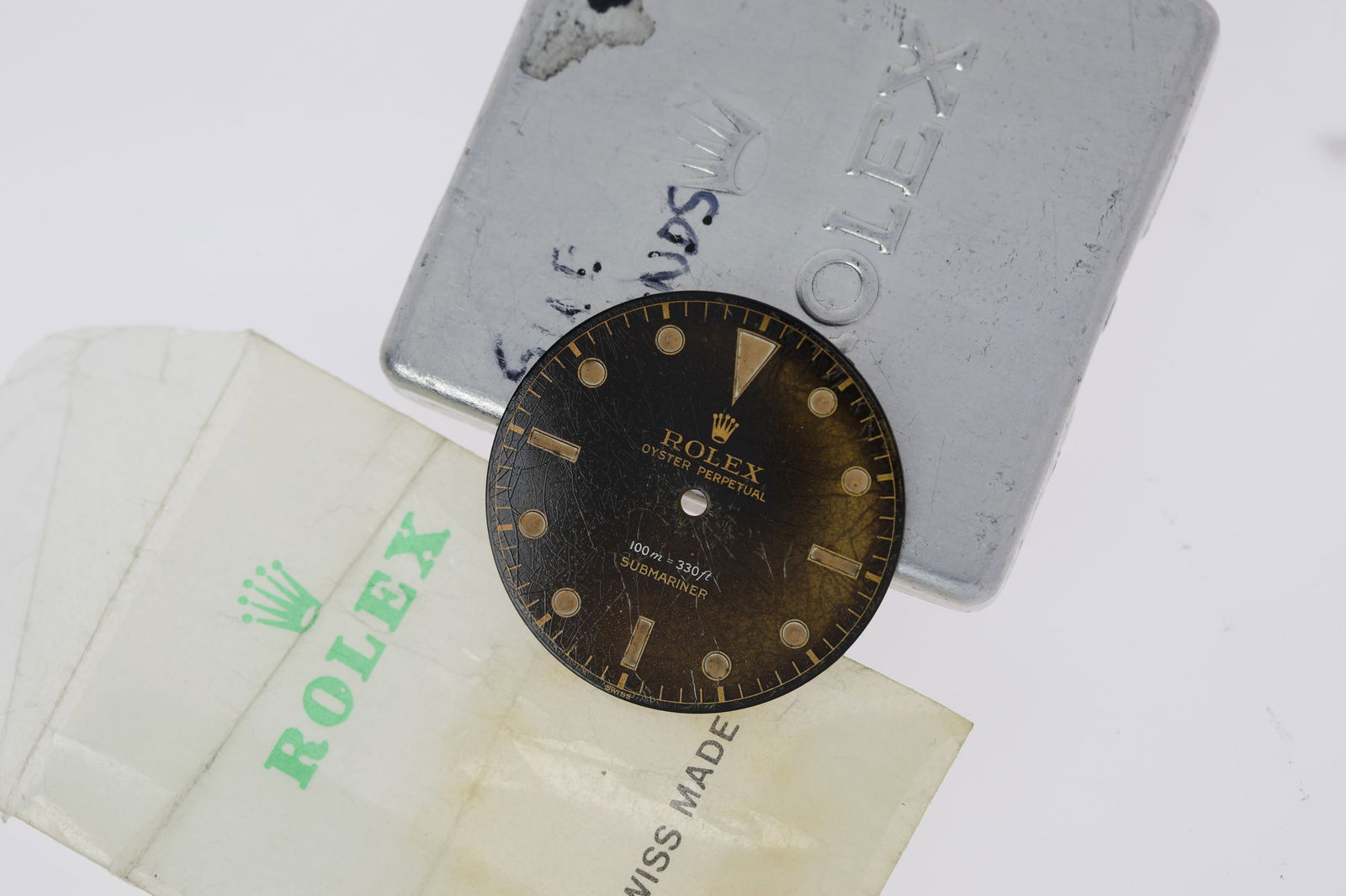 *To Be Sold Without Reserve* An original Rolex 6536 Tropical radium gilt gloss dial Circa 1950's (1 of 4)