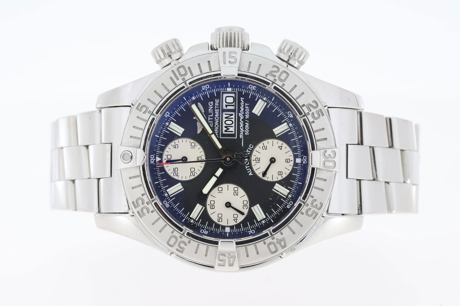 Brand: BREITLING Model Name: SUPEROCEAN Reference: A13340 Complication: CHRONOGRAPH Movement: (1 of 6)