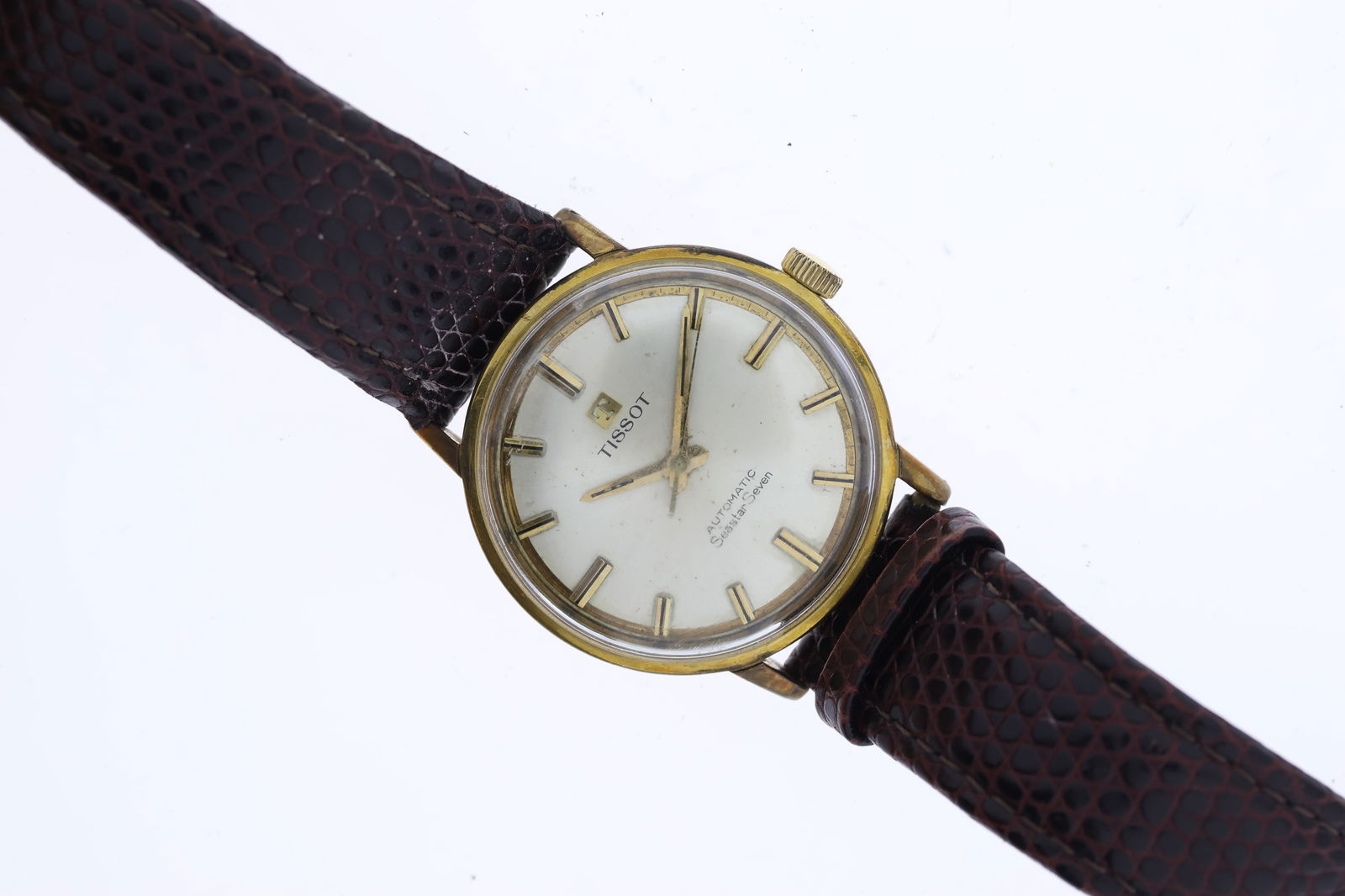 Brand: Tissot Model Name: Vintage Seastar Seven Movement: Automatic Dial colour: gilt Dial features:: Brand: Tissot Model Name: Vintage Seastar Seven Movement: Automatic Dial colour: gilt Dial features: block hour markers, outer ring