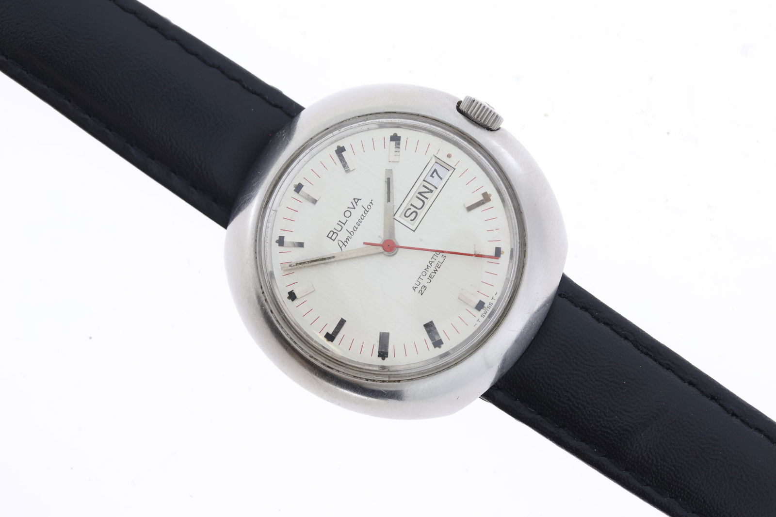 *To Be Sold Without Reserve* Bulova Ambassador Automatic: Brand: Bulova Model Name: Ambassador Movement: Automatic Dial shape: Circular Dial colour: Silver Dial features: Silver hand