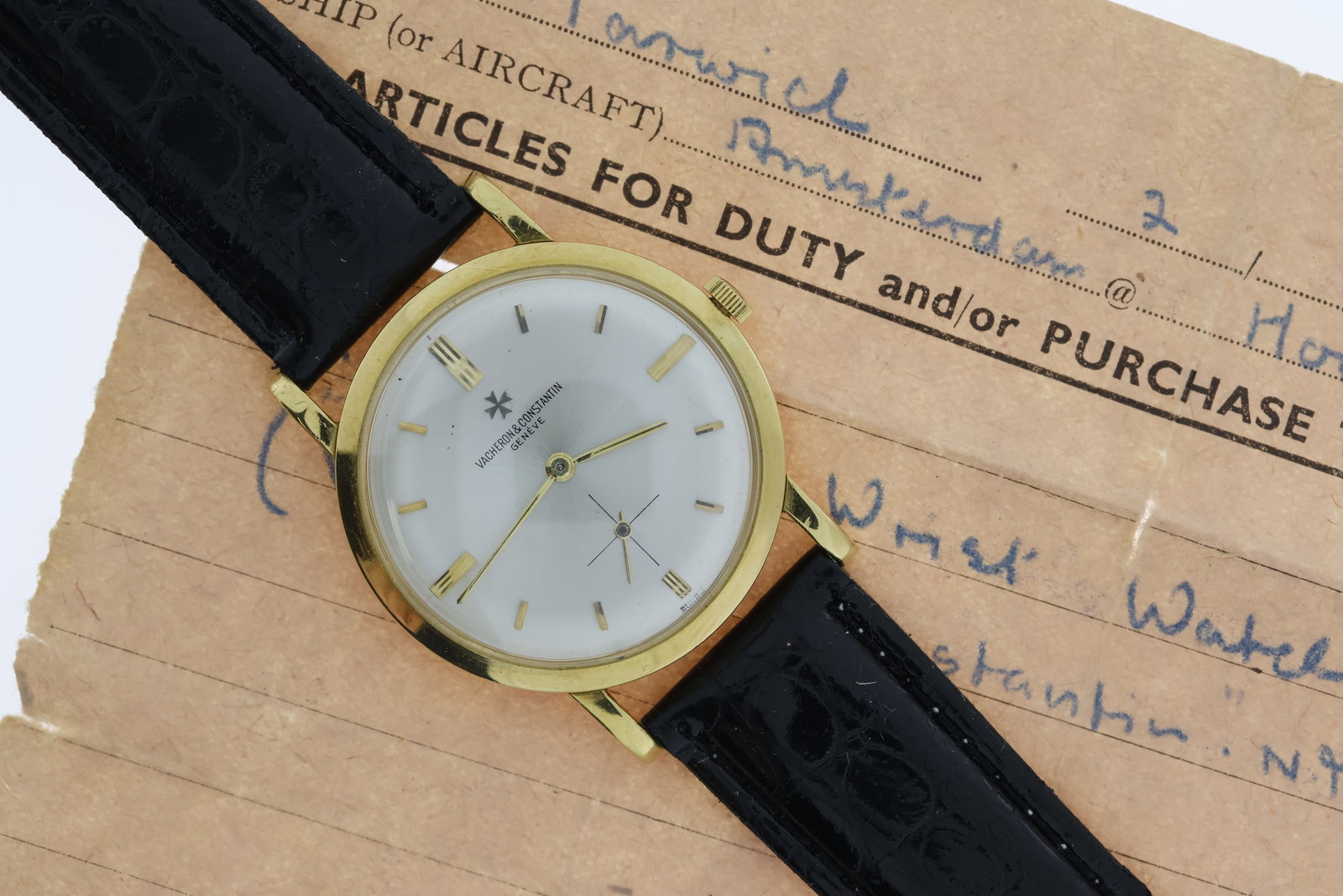 18ct Vacheron Constantin Reference 4667 with Purchase Receipt 1953 (1 of 3)