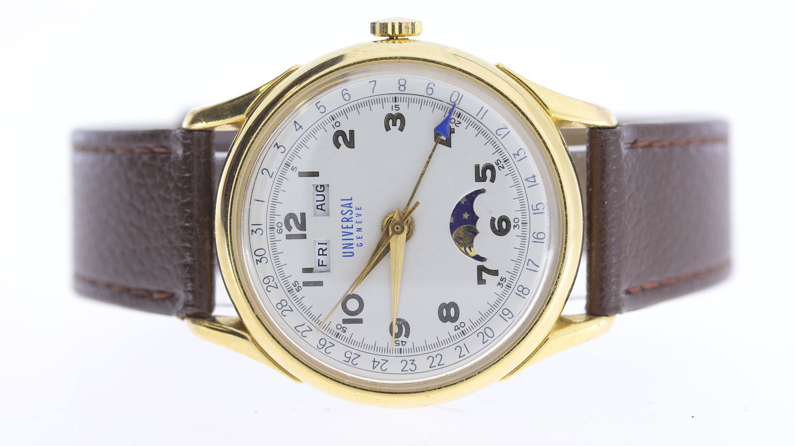 Universal Geneve Triple Calendar Manual Wind Circa 1950's (1 of 5)
