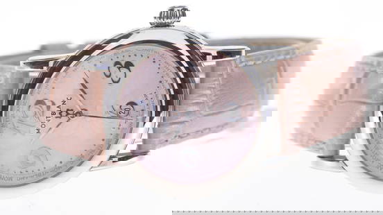 Montblanc Star Date Quartz Ref 7079: Brand: Montblanc Model Name: Star Reference: 7079 Movement: Quartz Dial shape: Circular Dial colour: Pink Dial features: Textured dial with silver hands and arabic numeral hour markers. Date aperture