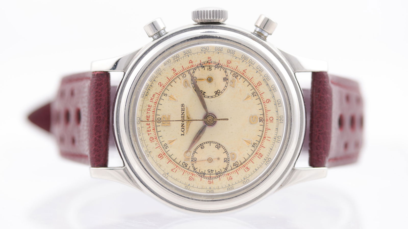 Rare Longines Flyback Chronograph 30CH Reference 6075 3 Circa 1950's: Brand: Longines Model Name: Flyback Chronograph Reference: Reference 6075 3 Movement: Manual Wind Movement calibre: Longines CH30 Movement features: Legendary Flyback chronograph by Longines, introduc