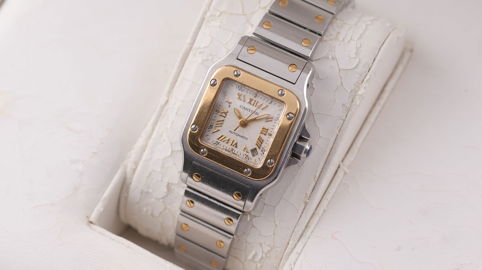 Ladies Cartier Santos Galbee Date Automatic with Box and Papers 1999