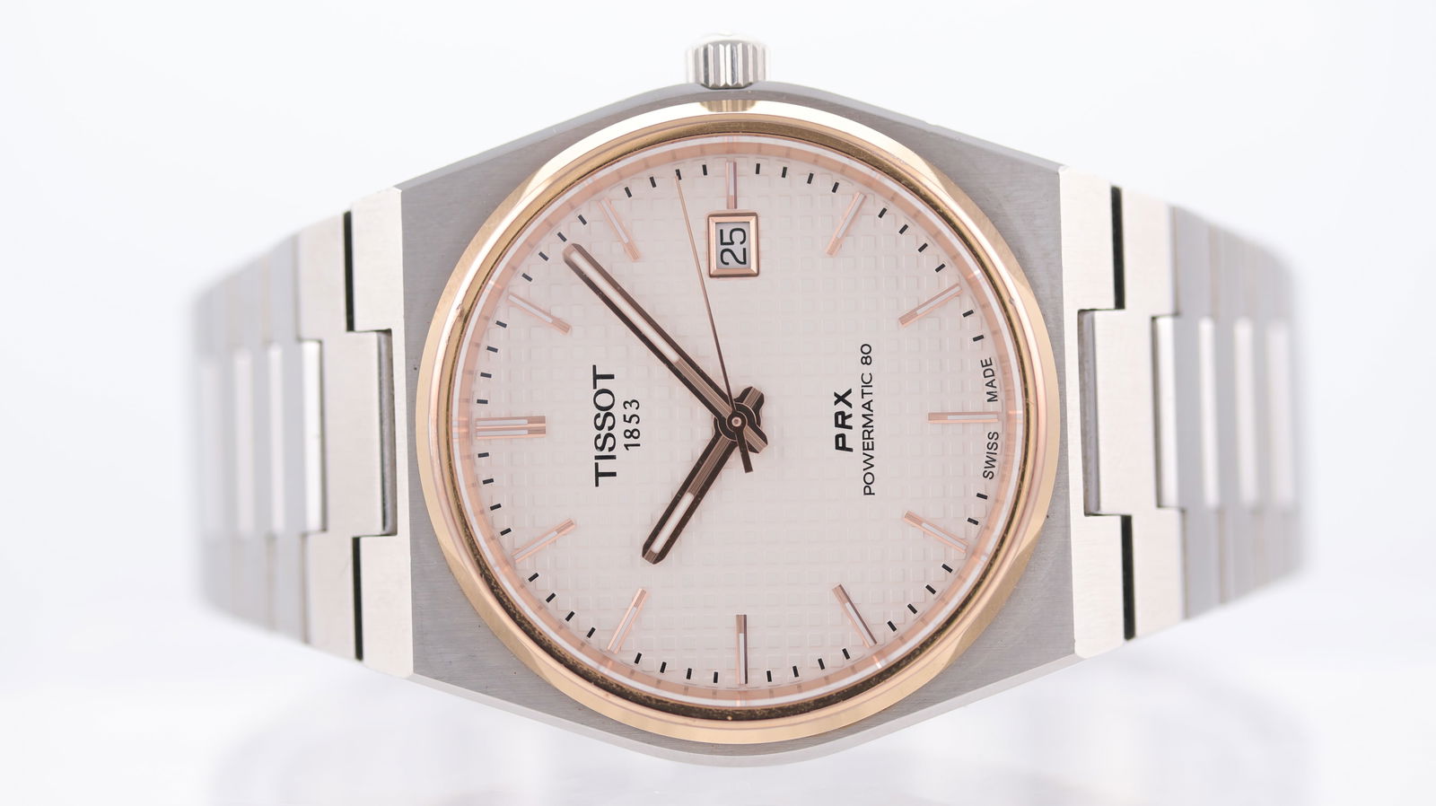 Tissot Prx Powermatic 80 Date Automatic Ref T137407A: Brand: Tissot Model Name: Prx Powermatic 80 Reference: T137407A Movement type: Automatic Movement calibre: Powermatic 80 Dial shape: Circular Dial colour: White Dial features: Clous des Paris style fi