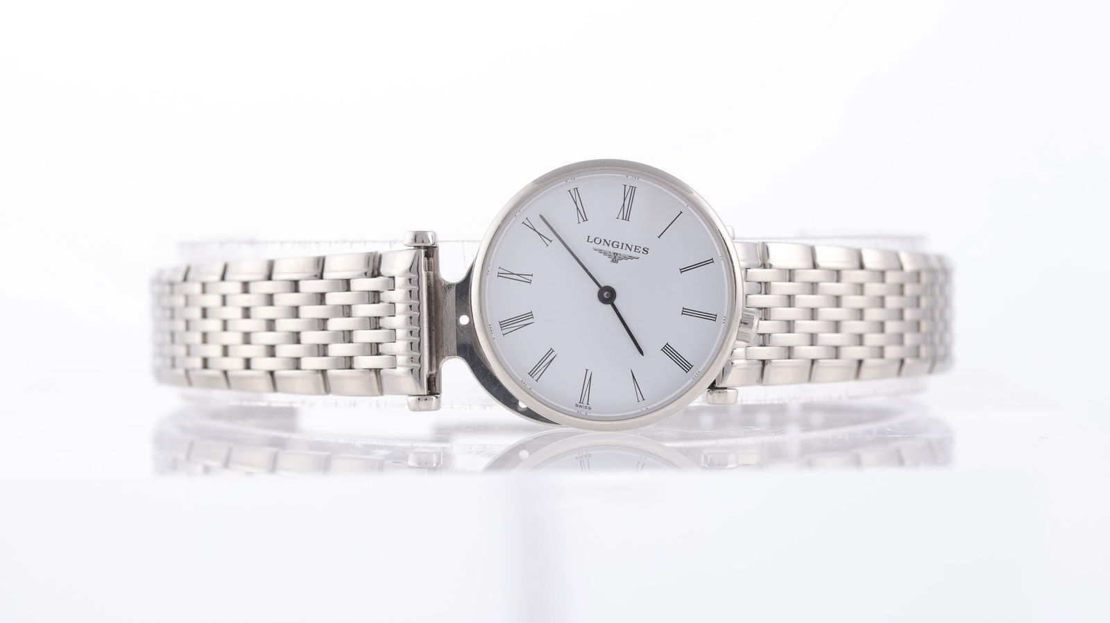 Longines La Grande Classique Ref L4.209.4: Brand: Longines Model Name: La Grande Classique Reference: L4.209.4 Movement type: Quartz Dial shape: Circular Dial colour: