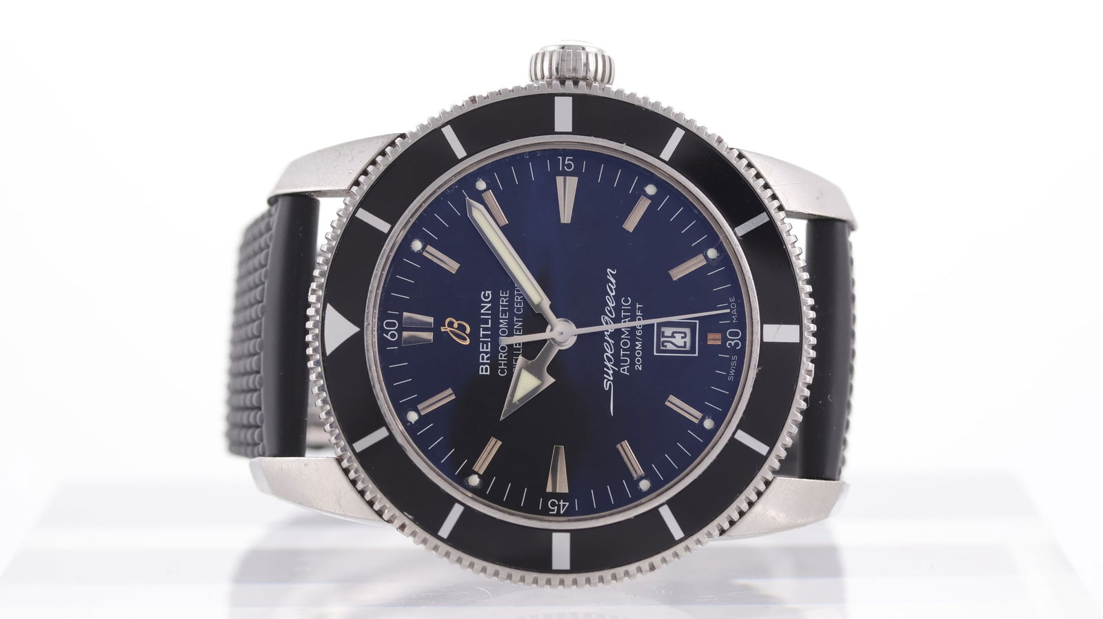 Breitling Superocean Heritage Ref A17320: Brand: Breitling Model Name: Superocean Heritage Reference: A17320 Movement type: Automatic Dial shape: Circular Dial colour: Black Dial features: Applied hour markers. Date aperture. Bezel: Uni-direc
