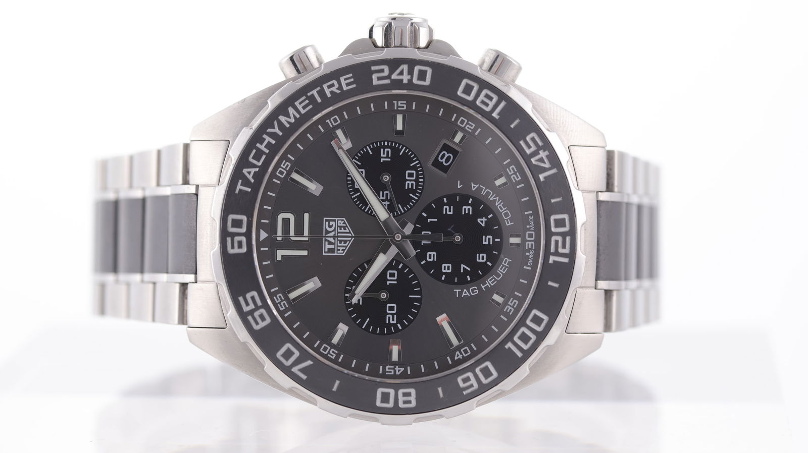 Tag Heuer Formula 1 Ref CAZ1011 with Box and Papers 2023: Brand: Tag Heuer Model Name: Formula 1 Reference: CAZ1011 Movement type: Quartz Year: 2023 Box: Full Box Papers: Full Set Papers Dial shape: Circular Dial colour: Grey Dial features: Sunburst dial wit