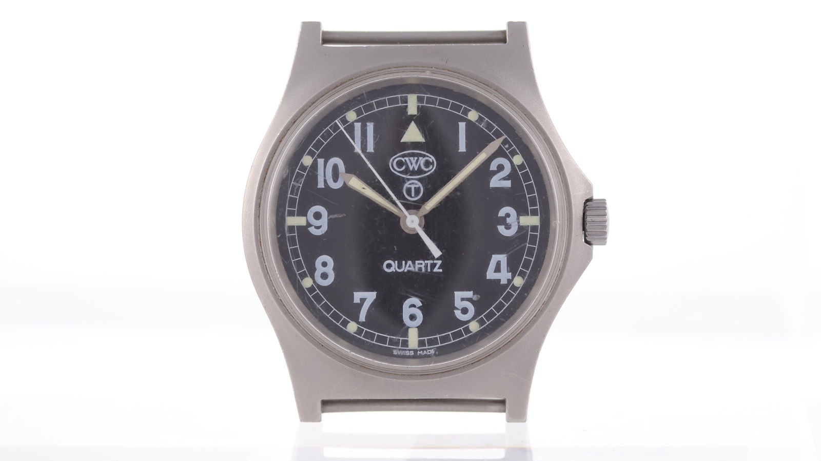 CWC G10 British Army W10 'Gulf War' Military Watch 1991: Brand: Cwc Model Name: G10 Reference: W10/6645-99 Movement type: Quartz Year: 1991 Dial shape: Circular Dial colour: Black Dial features: Tritium signed dial with arabic numeral and lume hands and rai