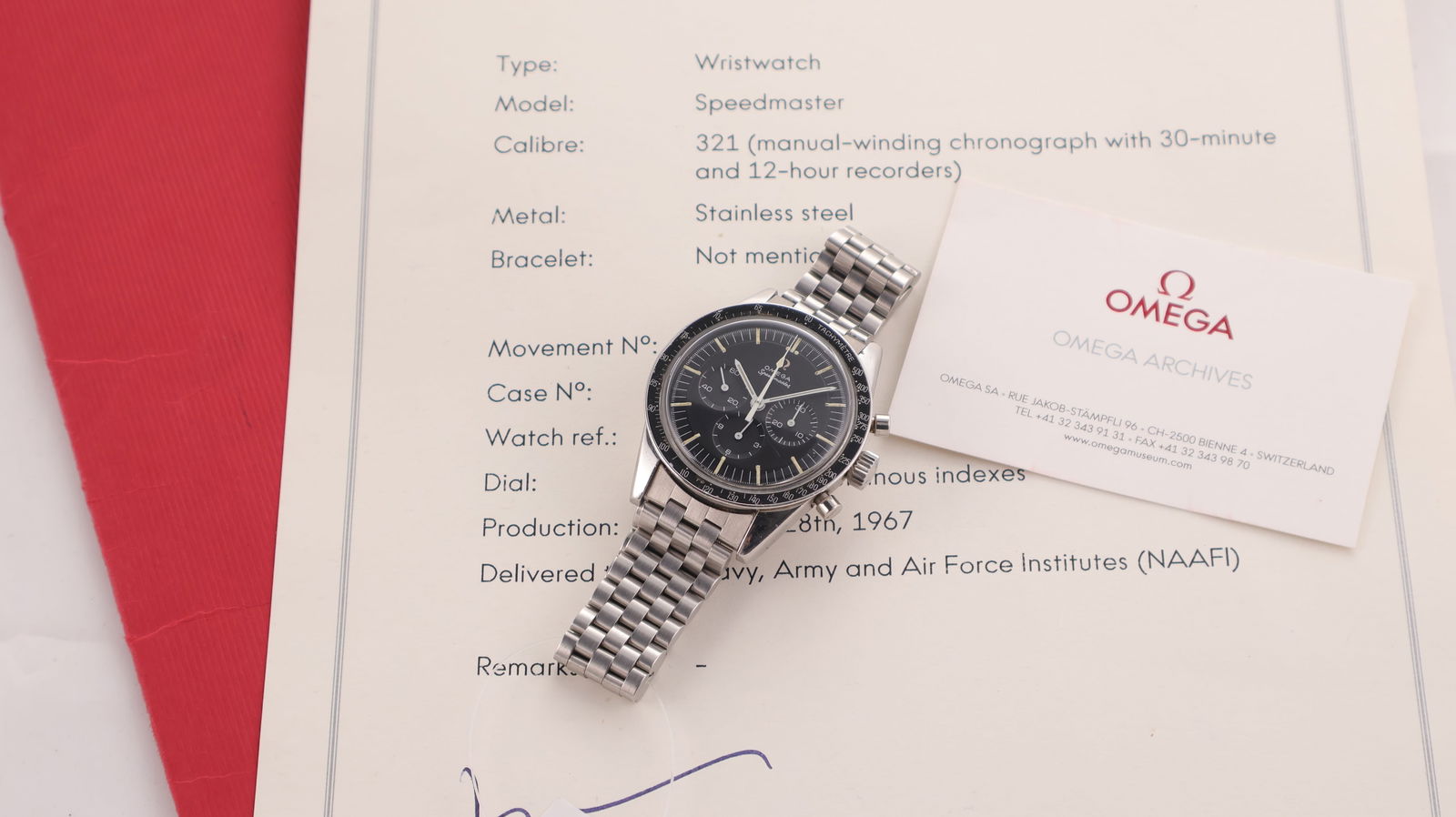 Omega Speedmaster 'Ed White' NAAFI Military Watch Ref 105.003 with Archives 1967 (1 of 6)