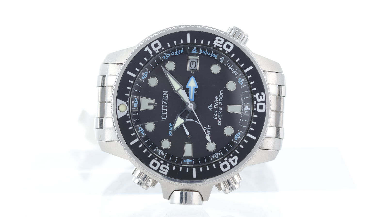 Citizen Eco Drive Promaster Aqualand GN-4-S JS250 Calibre Dive Watch: Citizen Eco Drive Promaster Aqualand GN-4-S JS250 Calibre Dive Watch, 51mm stainless steel case, diving ascent warning alarm, automatic depth reading, high complication dive watch, eco drive movement,