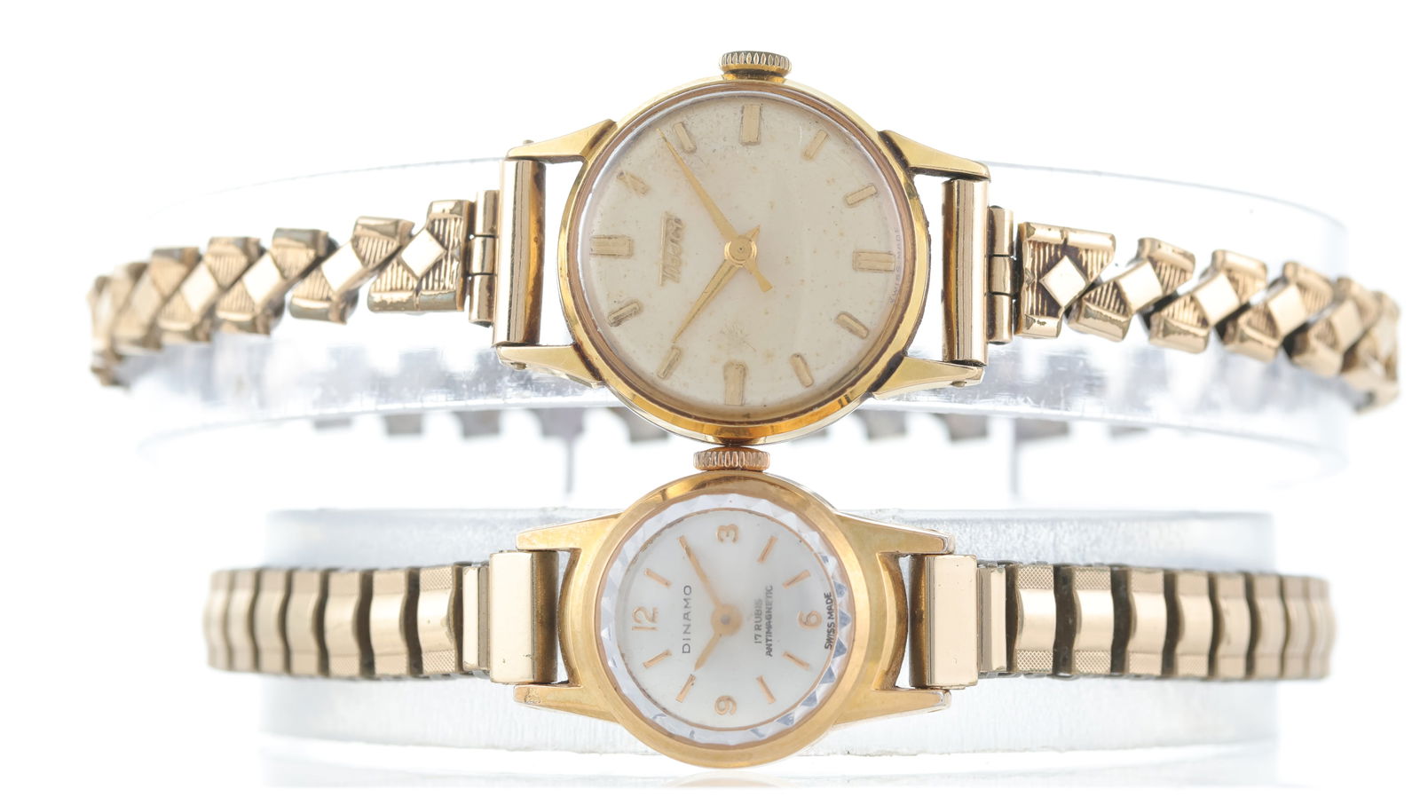 Job Lot of 2 Ladies Manual Wind Wristwatches: Job Lot of 2 Ladies Manual Wind Wristwatches, 1x Tissot, 1x Dinamo, both currently running