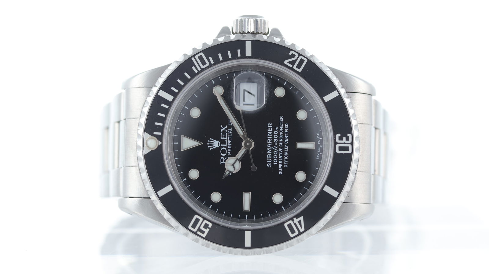Rolex Submariner Date Ref 16610 Circa 1999: Brand: Rolex Model Name: Submariner Reference: 16610 Movement type: Automatic Movement calibre: Rolex 3135 Year: Circa 1999 Dial shape: Circular Dial colour: Black Dial features: Applied hour markers,