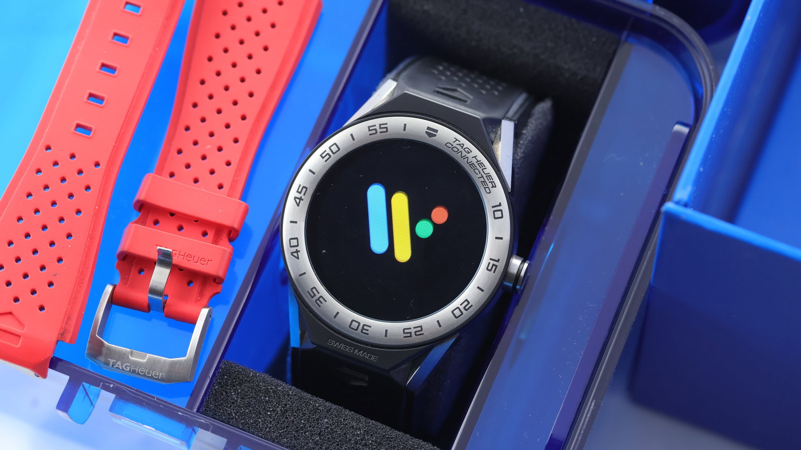 Tag Heuer Connected Modular Ref with Box & Charger Circa 2017: Brand: Tag Heuer Model Name: Connected Modular Reference: SBF8A8014.11FT6076 Movement type: Quartz Year: Circa 2017 Box: Full Box Dial shape: Circular Dial colour: Black Bezel: fixed 60-minute bezel C