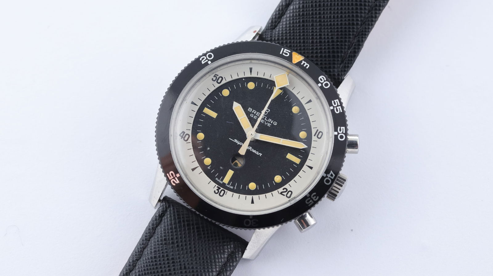 Rare Vintage Breitling Superocean Chronograph Decompression Bezel Ref 2005 Circa 1965 (1 of 9)