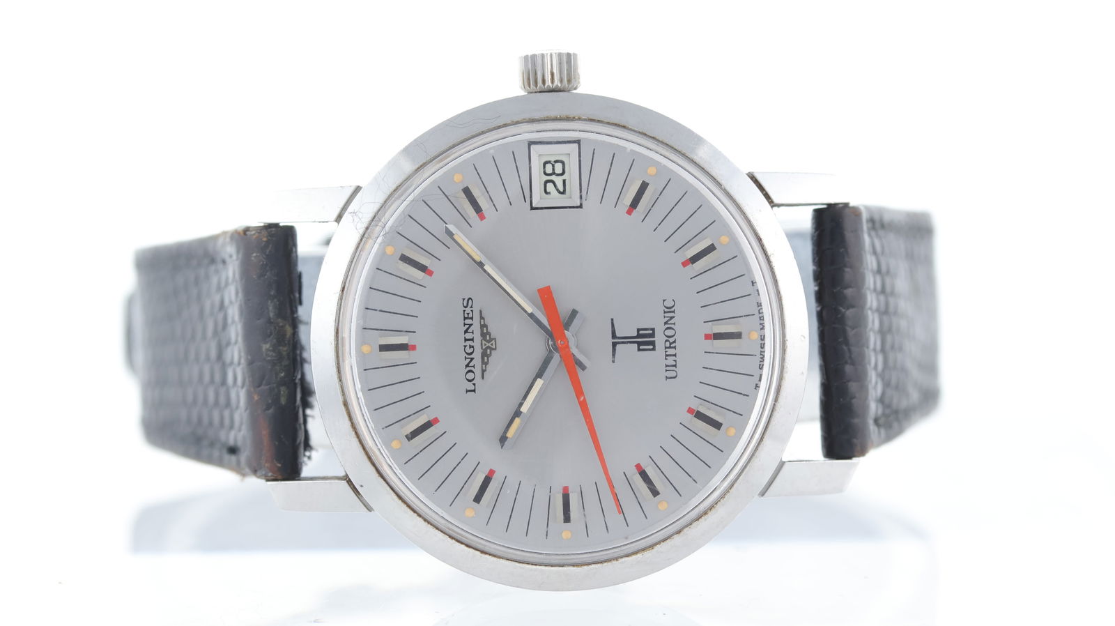 Vintage Longines Ultronic Ref 8623-1: Brand: Longines Model Name: Ultronic Reference: 8623-1 Movement type: Quartz Movement calibre: 6312 Dial shape: Circular Dial colour: Silver Dial features: Tritium hands and lume plots. Block hour mar