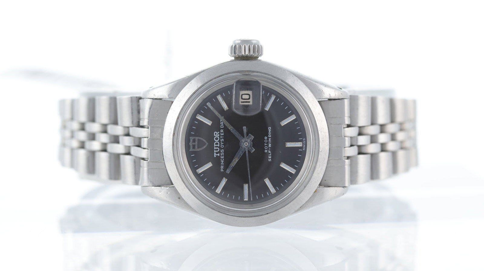 Tudor Princess Oysterdate Ref 92400: Brand: Tudor Model Name: Princess Oysterdate Reference: 92400 Movement type: Automatic Movement calibre: Tudor 2671 Movement features: Tudor signed Dial shape: Circular Dial colour: Black Dial feature