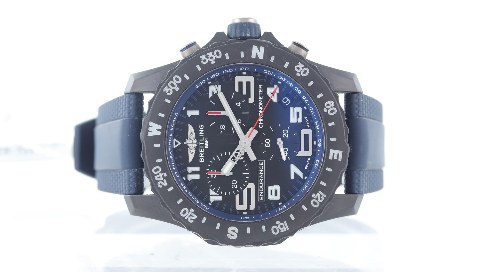 Breitling Endurance Pro Ref X82310: Brand: Breitling Model Name: Endurance Pro Reference: X82310 Movement type: Quartz Movement calibre: Breitling Thermocompensated SuperQuartz Dial shape: Circular Dial colour: Black Dial features: Silv