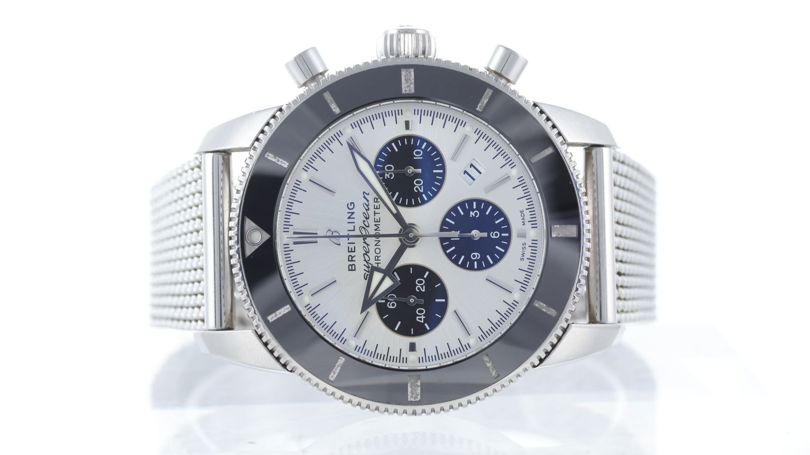 Breitling Superocean Heritage Special Edition Ref AB0162 Circa 2018: Brand: Breitling Model Name: Superocean Heritage Reference: AB0162 Movement type: Automatic Movement calibre: Breitling B01 movement Year: Circa 2018 Dial shape: Circular Dial colour: Silver Panda Dia