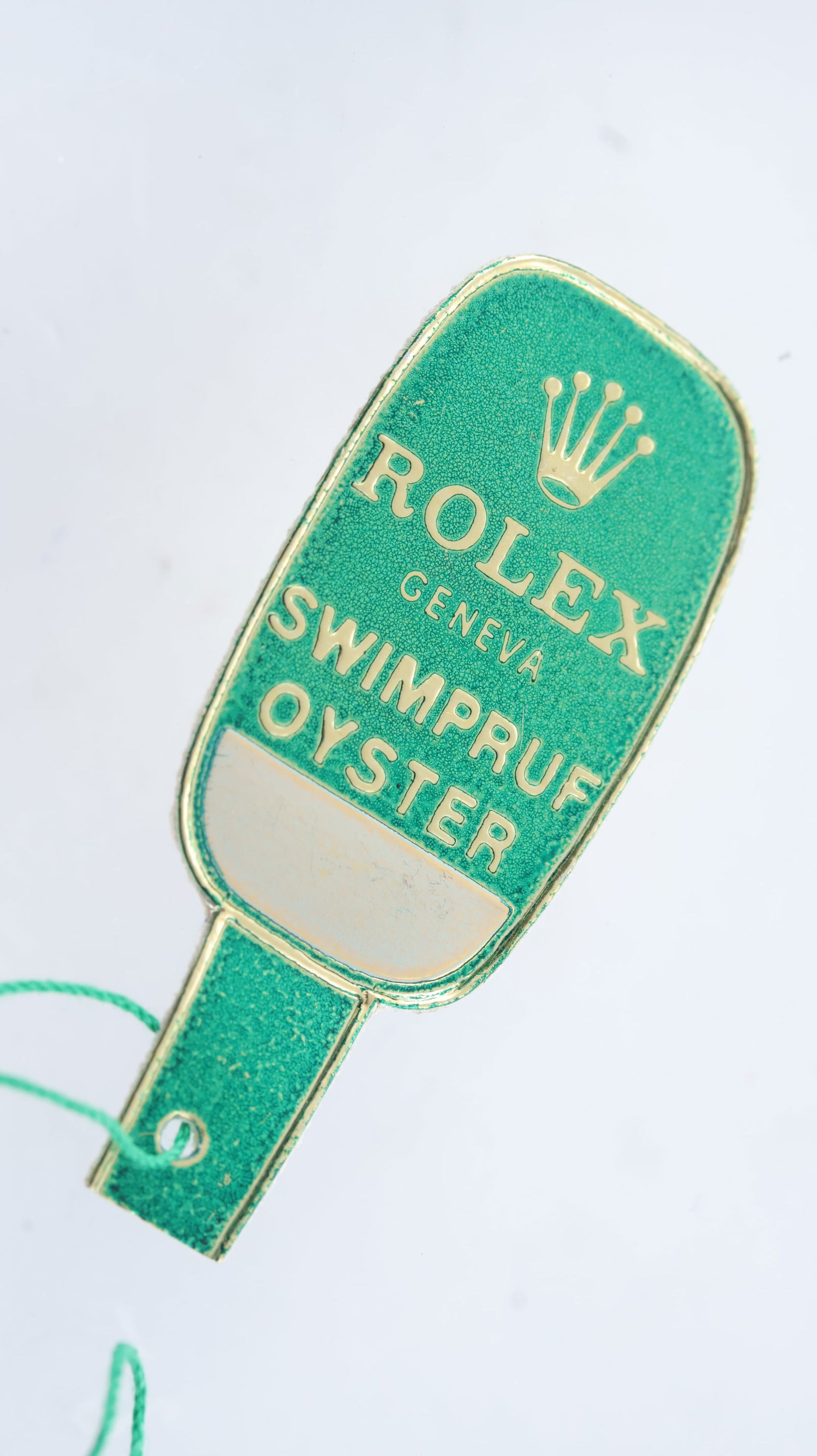 Rare Rolex Swim Proof Swing Tag Circa 1960s: Rare Rolex Swim Proof Swing Tag Circa 1960s