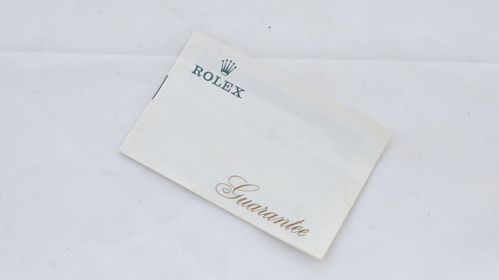 Rolex Guarantee Booklet Circa 1960s: Rolex Guarantee Booklet Circa 1960s