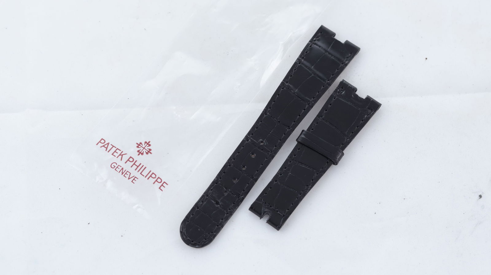 Patek Philippe 18mm Black Leather Watch Strap: Patek Philippe 18mm Black Leather Watch Strap