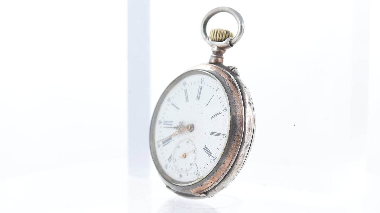 A Vintage Spiral Breguet 0.800 Silver Manually Wound Pocket Watch - 3