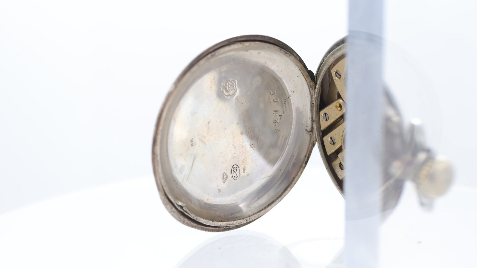 A Vintage Spiral Breguet 0.800 Silver Manually Wound Pocket Watch - 8