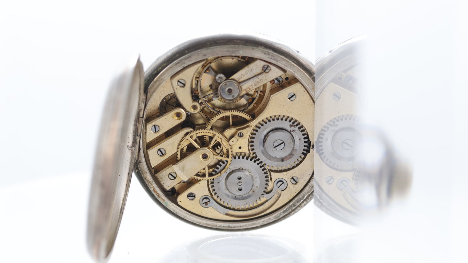 A Vintage Spiral Breguet 0.800 Silver Manually Wound Pocket Watch - 9