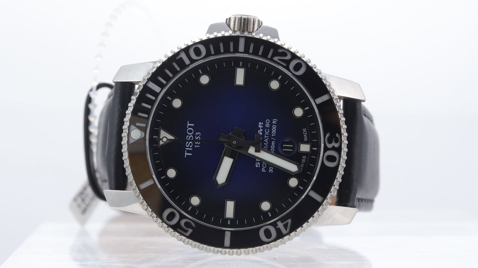 Tissot Seastar Powermatic 80 Ref T120407A: Brand: Tissot Model Name: Seastar Reference: T120407A Movement type: Automatic Movement calibre: Tissot Powermatic 80 Dial shape: Circular Dial colour: Blue Dial feature