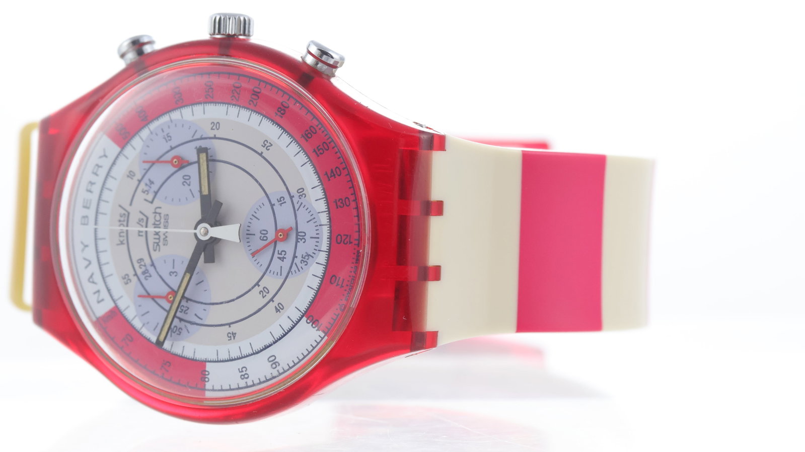*To Be Sold Without Reserve* Swatch 'Navy Berry' Ref SCR 100 with Box and Papers 1992 - 3