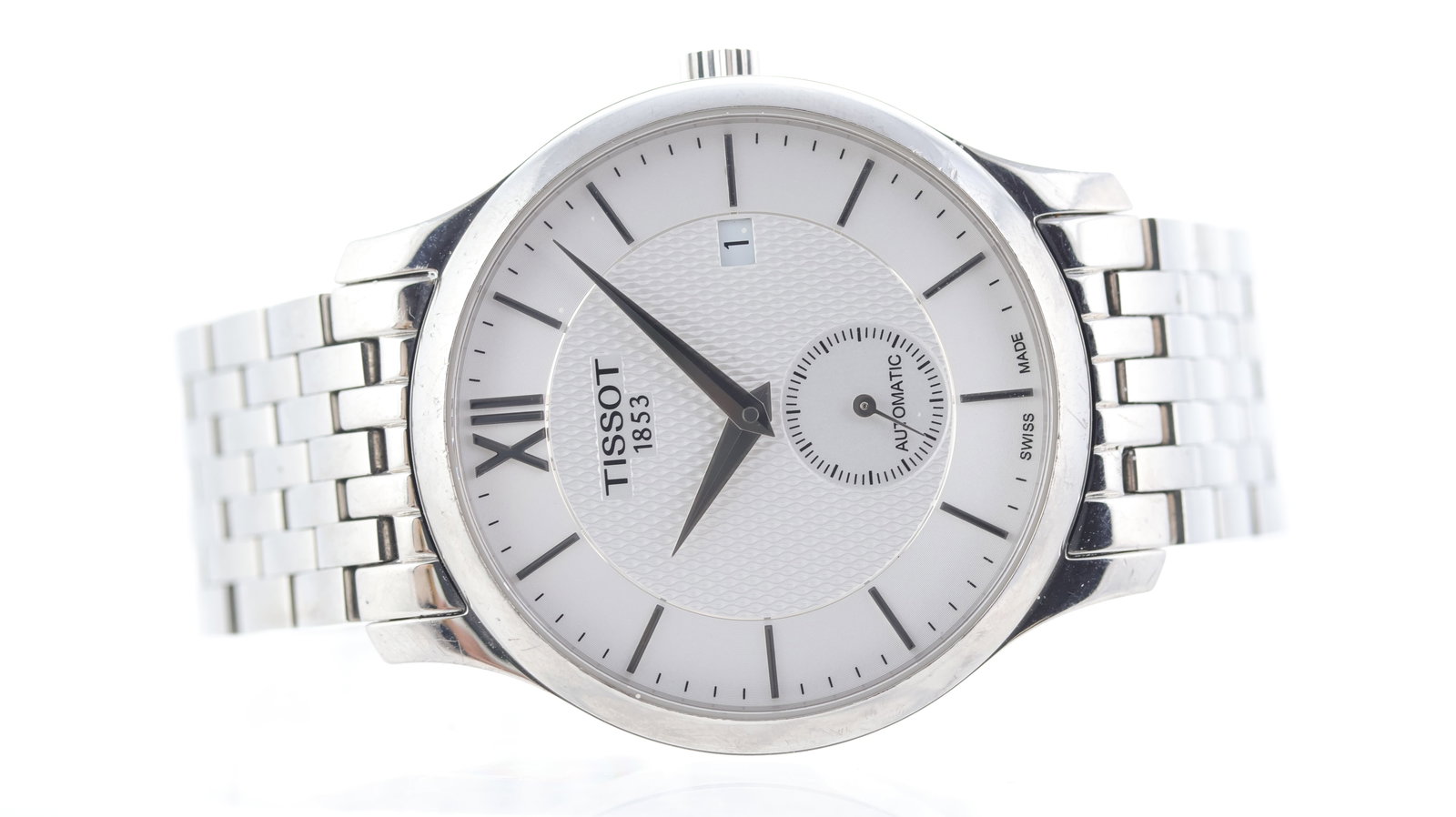 Tissot Tradition Ref T063428A Box & Papers 2018: Brand: Tissot Model Name: Tradition Reference: T063428A Movement type: Automatic Year: 2018 Dial shape: Circular