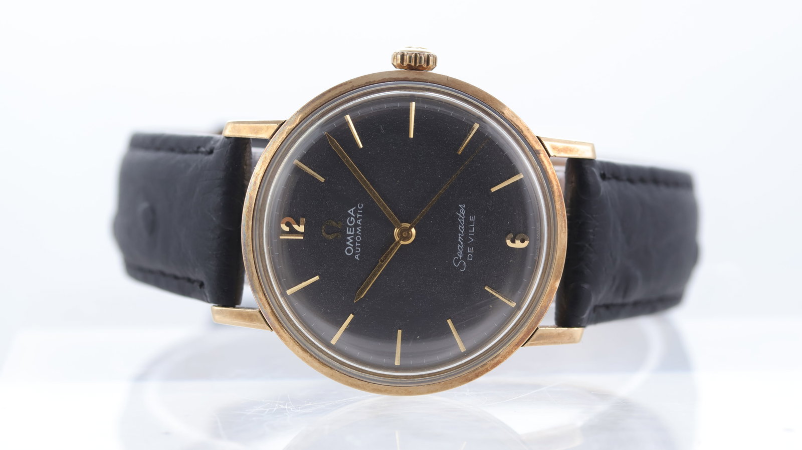 Vintage Omega Seamaster De Ville 9ct Gold Circa 1960's: Brand: Omega Model Name: Seamaster De Ville Movement type: Automatic Movement calibre: Omega 552 Year: Circa 1960's Dial shape: Circular Dial colour: Grey Dial features: Gold baton and arabic numerals
