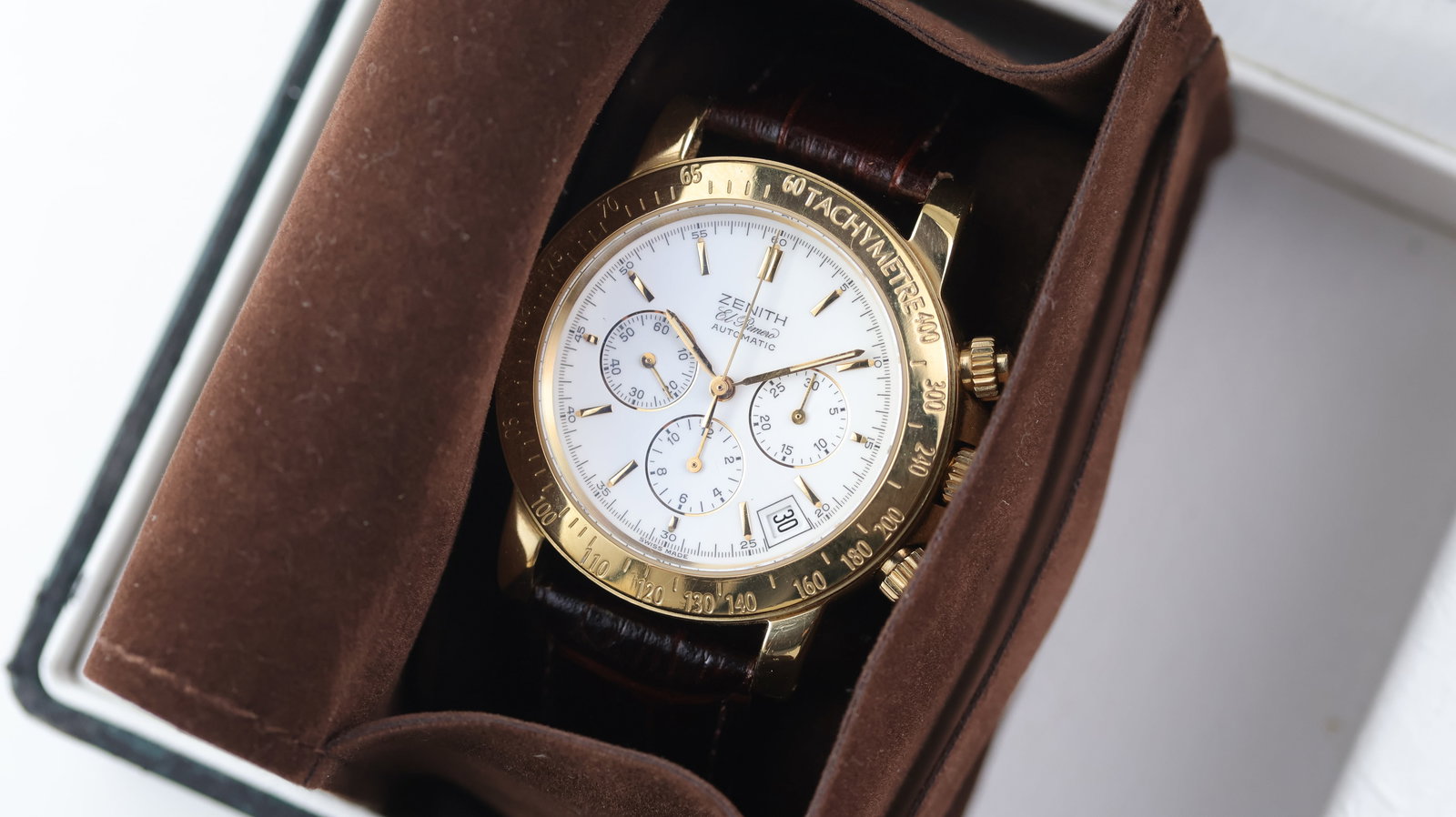 Very Fine Zenith El Primero Rainbow 18ct yellow gold Ref 60.0364.400 with Box and Papers 1993 (1 of 7)