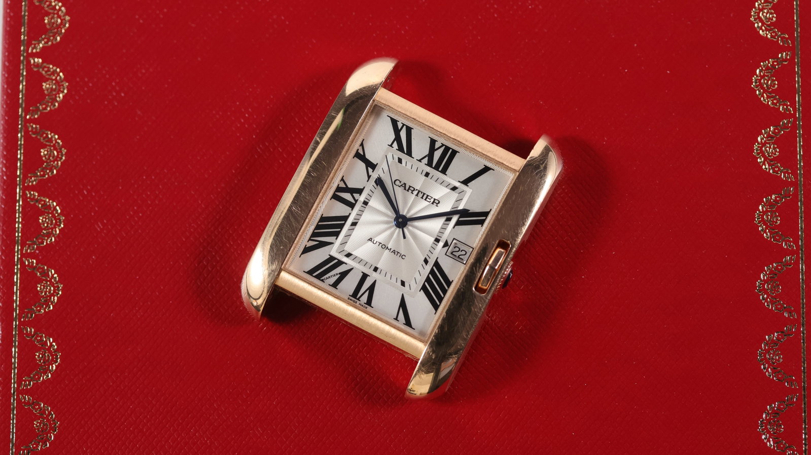 Cartier Tank Anglaise 18ct Rose Gold Automatic Ref 3504 with Papers 2014: Brand: Cartier Model Name: Tank Anglaise Reference: 3504 Movement type: Automatic Movement calibre: Cartier 1904 Year: 2014 Papers: Full Set Papers Dial shape: Rectangular Dial colour: Silver Dial fea
