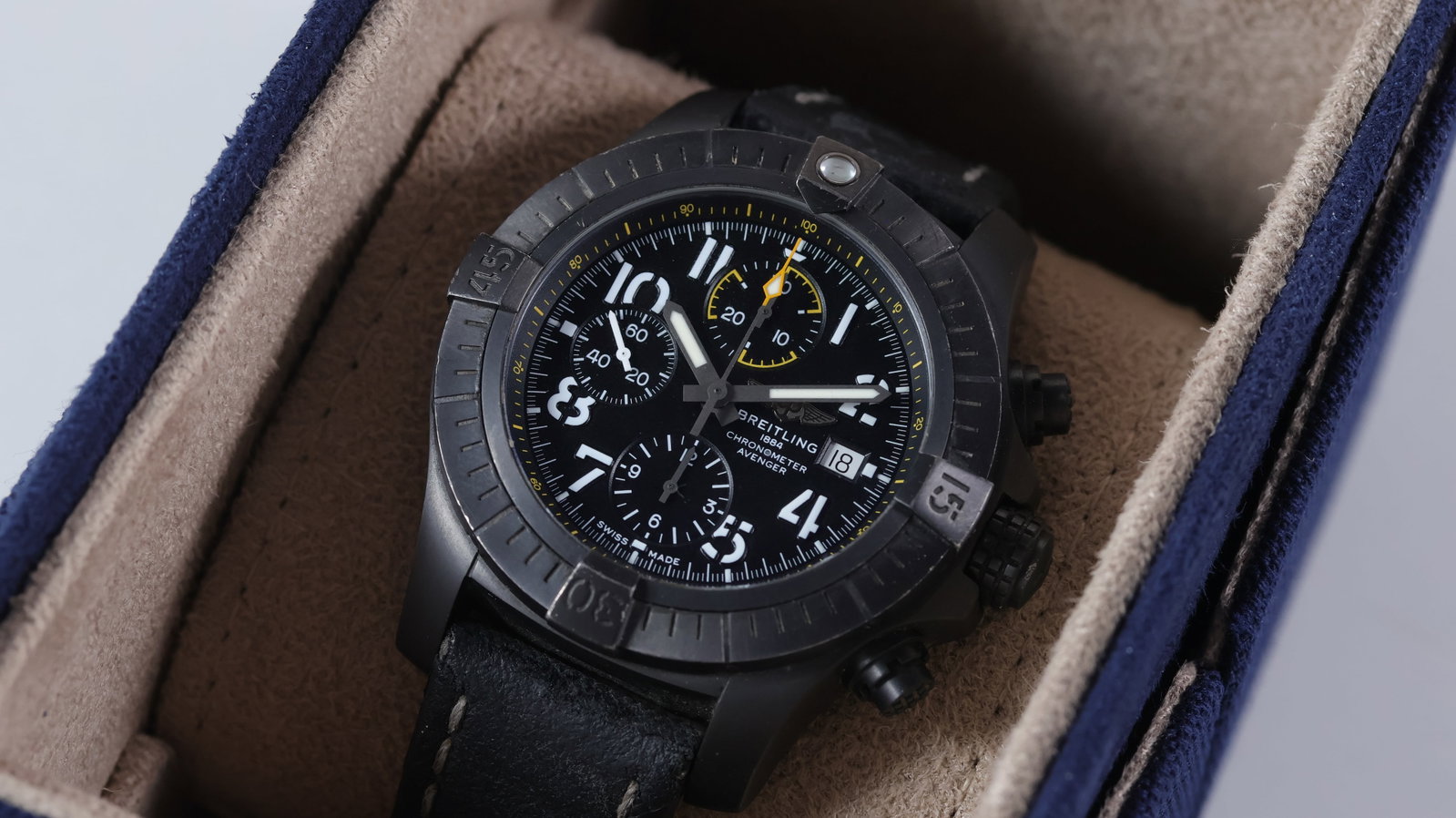 Breitling Avenger 'Night Mission' Chronograph Ref V13317 with Box and Papers Circa 2022 (1 of 7)