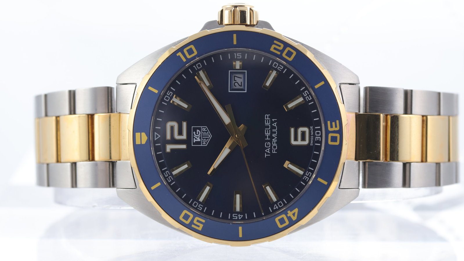 Tag Heuer Formula 1 Ref WAZ1120: Brand: Tag Heuer Model Name: Formula 1 Reference: WAZ1120 Movement type: Quartz Dial shape: Circular Dial colour: Blue Dial features: Applied gold baton hour markers with quickset date aperture at 3 o