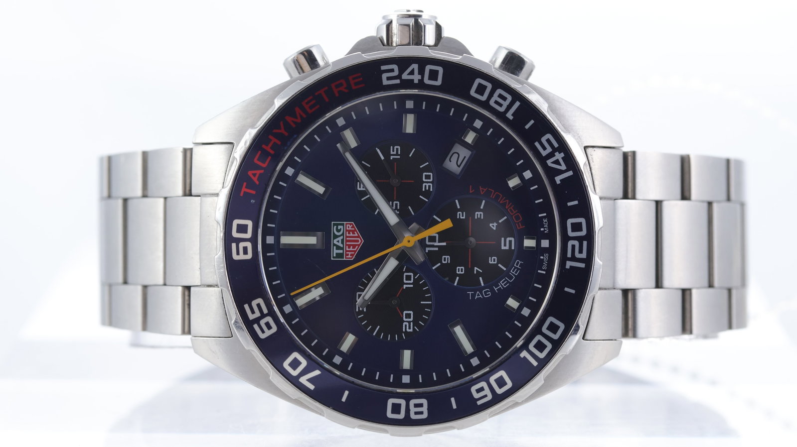 Tag Heuer Formula 1 'Aston Martin, Red Bull Racing' Ref CAZ101AB: Brand: Tag Heuer Model Name: Formula 1 'Aston Martin, Red Bull Racing' Reference: CAZ101AB Movement type: Quartz Dial shape: Circular Dial colour: Sunburst, Blue Dial features: Silver/Lume hands and b