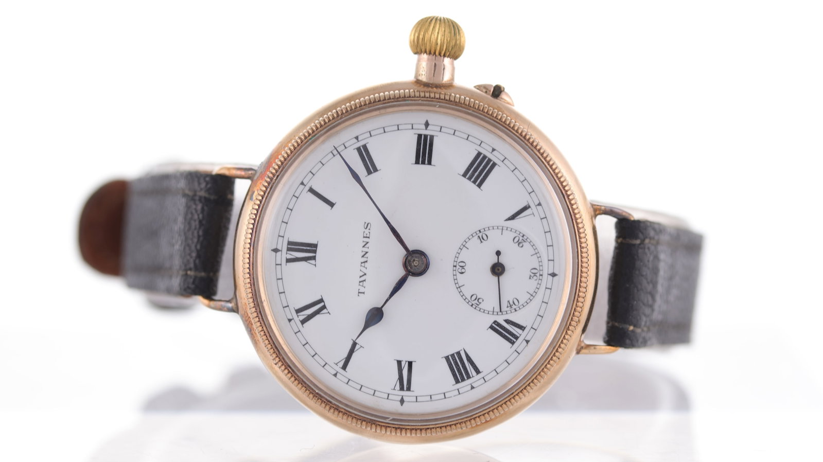 Vintage Rare Tavannes Hermetic Trench Watch 9ct Gold Circa 1917 (1 of 5)