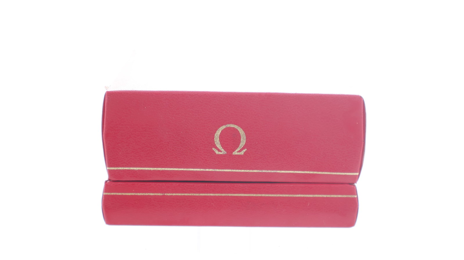 Vintage Omega Box, red with gold detail: Vintage Omega Box, red with gold detail