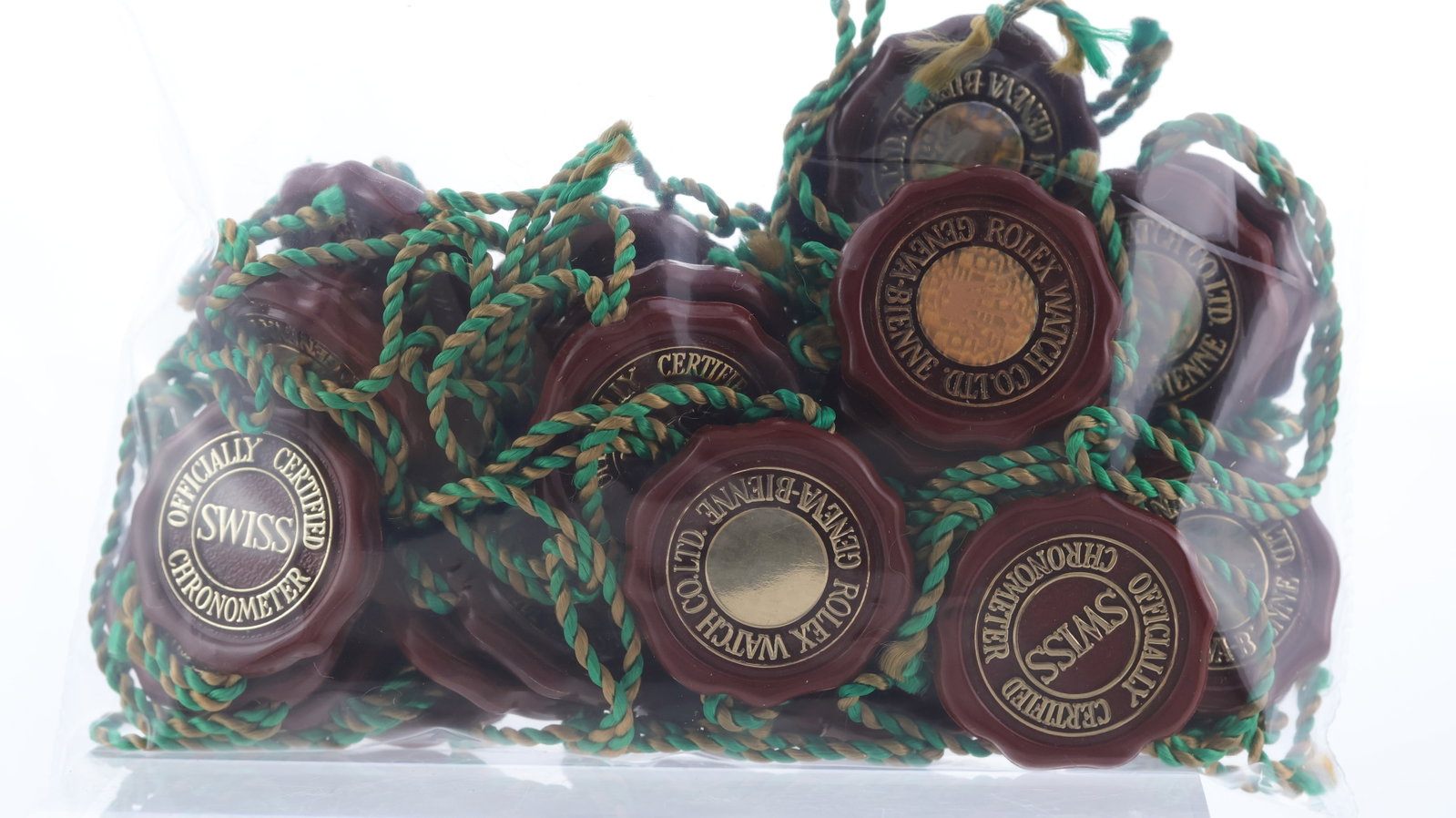 A large collection of Rolex red swing tags (1 of 1)