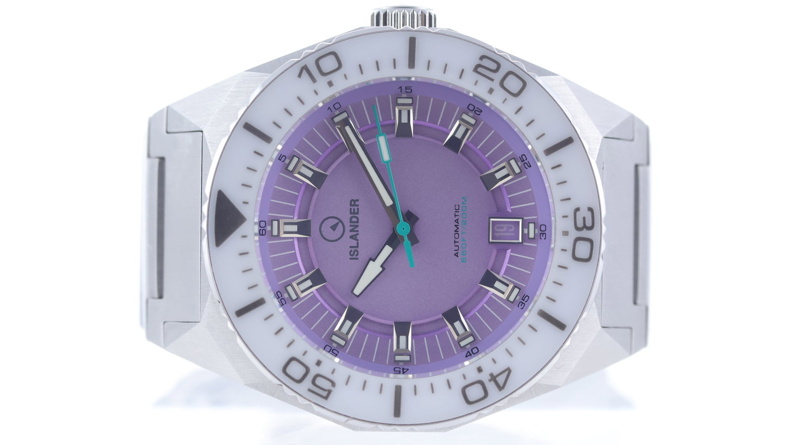 *To Be Sold Without Reserve* Islander Kings Point Dive Lavender Ref ISL-272 Circa 2025: Brand: Islander Model Name: Kings Point Dive Lavender Reference: ISL-272 Movement type: Automatic Movement features: Seiko NH35 Year: Circa 2025 Dial shape: Circular Dial colour: Lavender Dial